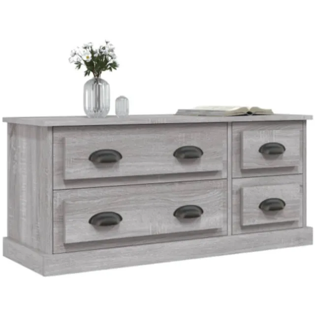 vida xl Tv-meubel 100x35,5x45 cm bewerkt hout grijs sonoma eikenkleurig bruin eikenkleur