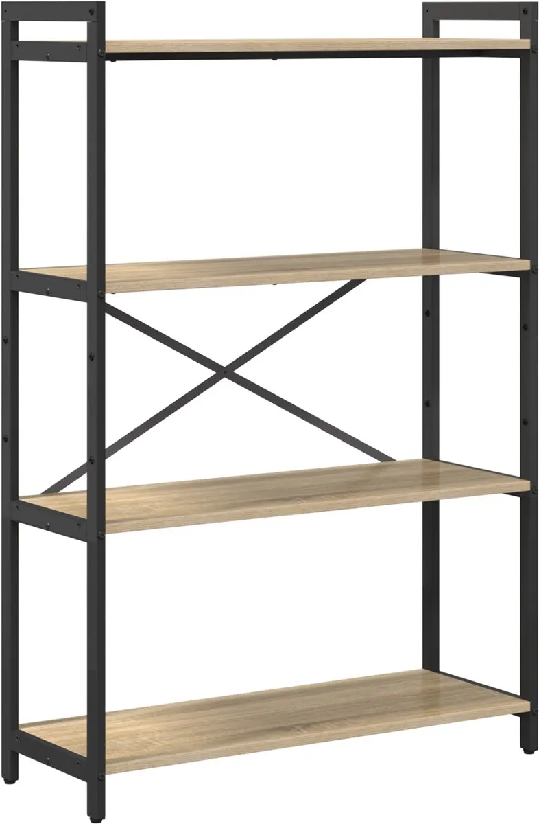 vidaXL Boekenkast 80 x 30 x 120 cm Bewerkt hout Sonoma Eiken, foto 3