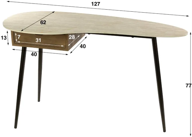 AnLi Style Kaptafel Travino 1L Naturel