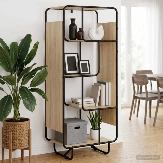 vidaXL Hoge kast Sonoma Eiken 60 x 37,5 x 144 cm Bewerkt hout, foto 2