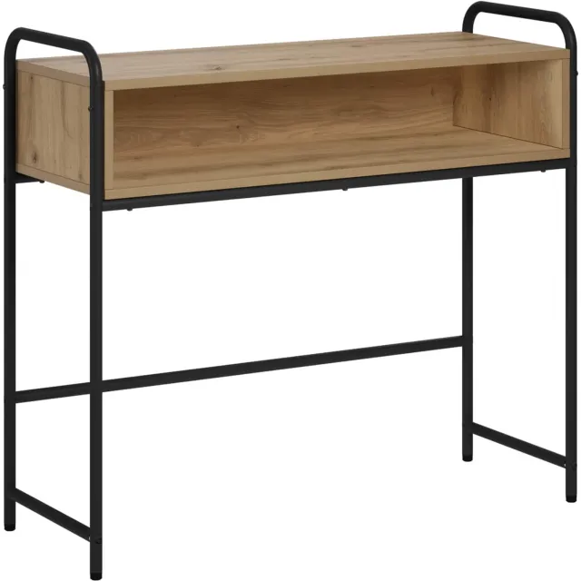 vidaXL Consoletafel - Artisanaal - eiken - 90 - x - 33 - x - 80,5 - cm - Bewerkt - hout Artisanaal eiken