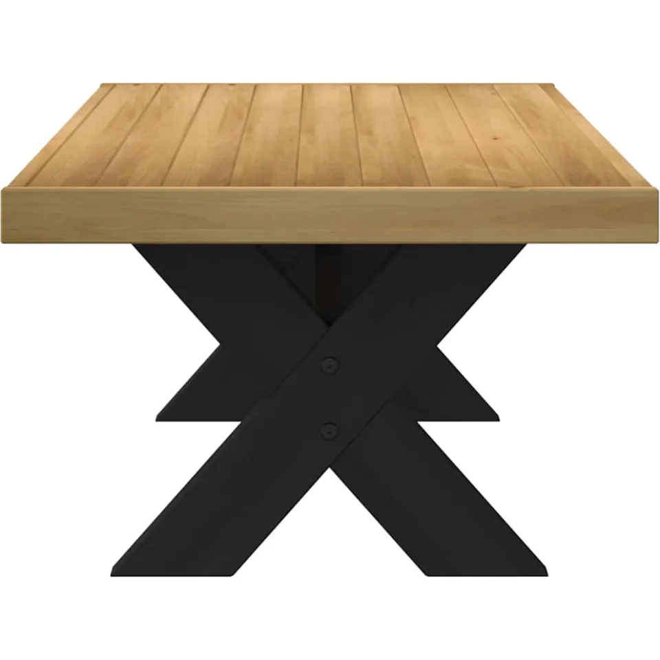 vidaXL Salontafel NOAIN X-vormige poten 120x60x40 cm massief hout bruin, foto 4