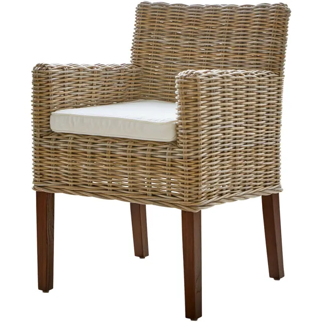 Loberon Fauteuil Forêt Douce bruin/wit