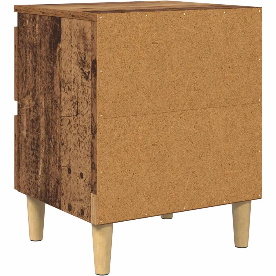 vidaXL Bedkasten 2 st Oud Hout 40 x 35 x 50 cm Bewerkt hout bruin, foto 4