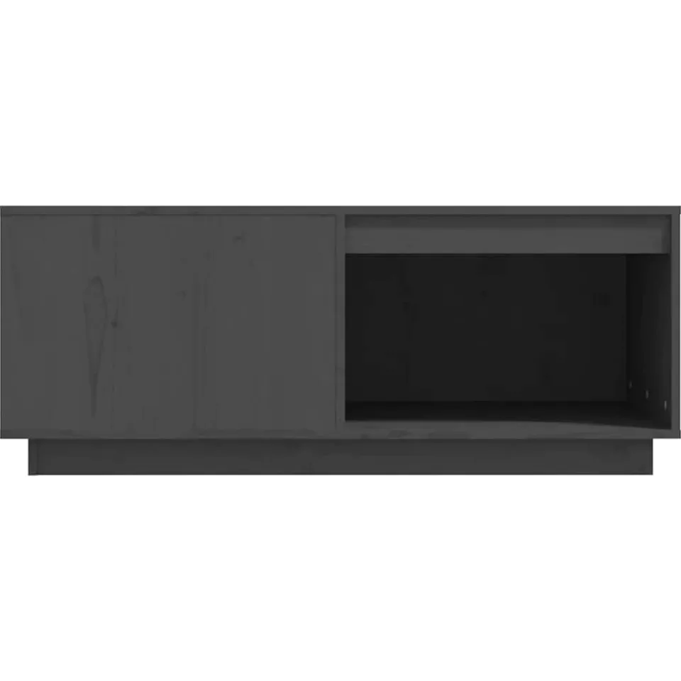vidaXL Salontafel 100x101x40,5 cm massief grenenhout grijs