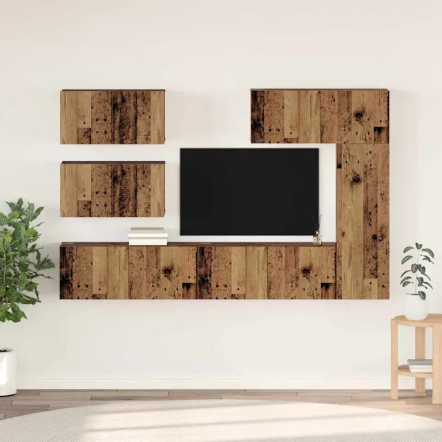 vidaXL TV Cabinet Set 6 st 30,5 x 30 x 90 cm Oud Hout bruin, foto 2
