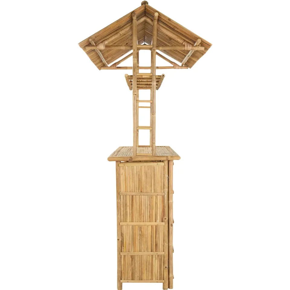 vidaXL Buiten Bartafel Naturel 115 x 95 x 214 cm Bamboe, foto 4
