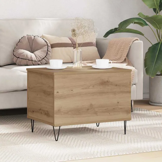vidaXL Salontafel Artisan Eiken 60 x 44,5 x 45 cm Bewerkt hout Bruin