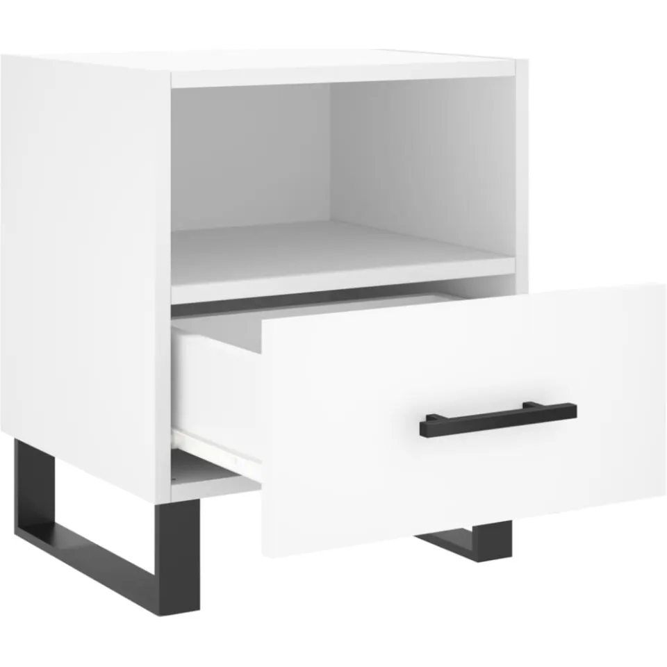vidaXL Nachtkastjes 2 st 40x35x47,5 cm bewerkt hout wit