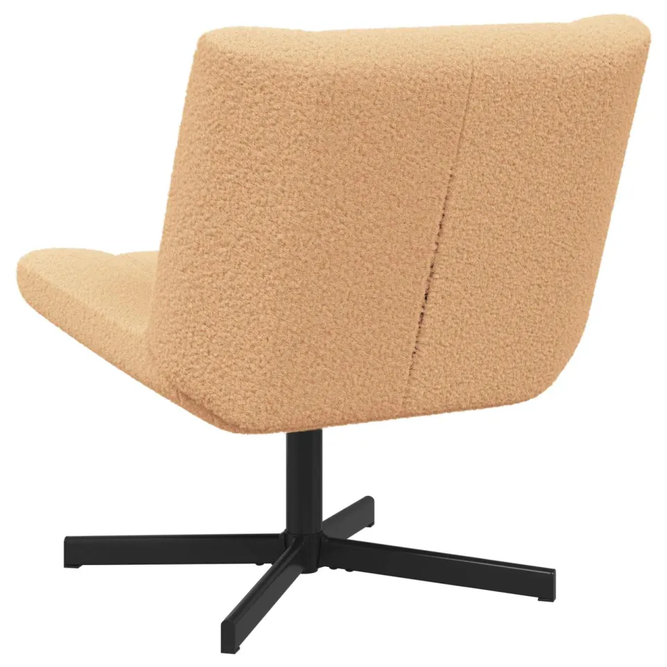 vidaXL Draaistoel Beige 63 x 75 x 76 cm Schapenvacht, foto 4