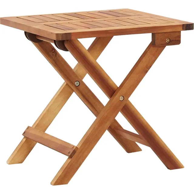 vidaXL Salontafel inklapbaar 40x40x40 cm massief acaciahout bruin, foto 2