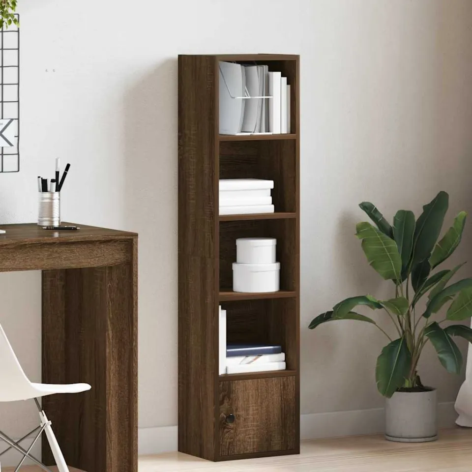vidaXL Boekenkast 31x24x127 cm bewerkt hout bruin eikenkleurig, foto 2