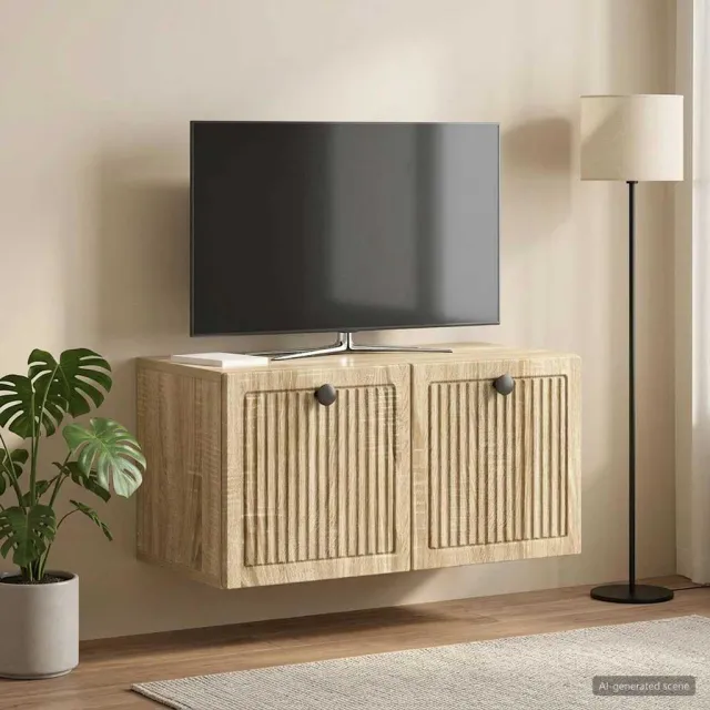 vidaXL Wandbeugel TV-kast 59,5 x 31 x 30 cm Sonoma Eiken, foto 2