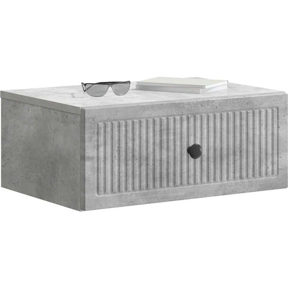 vidaXL Nachtkastje 2 st Betongrijs 49 x 34,5 x 20 cm Bewerkt hout