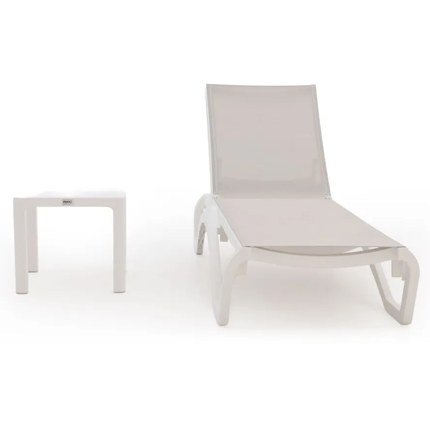 Forza Furniture Forza Russi ligbed set 3-delig stapelbaar verstelbaar wit, foto 4