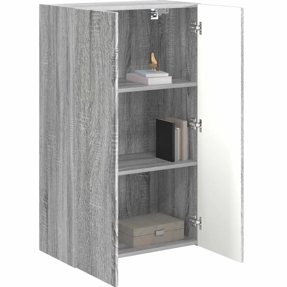 vidaXL TV-wandkast 59,5 x 31 x 100 cm Grijs Sonoma Bewerkt hout