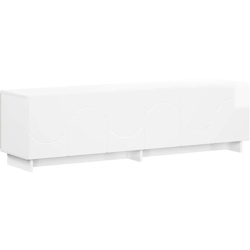 vidaXL tv-meubel 140 x 34,5 x 40 cm Hoogglans Wit Bewerkt hout, foto 3