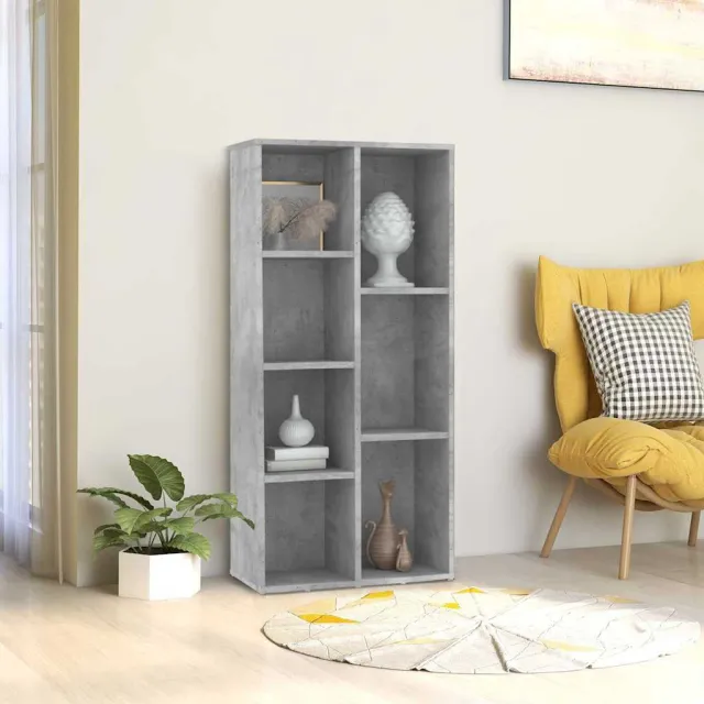 vidaXL Boekenkast 50x25x106 cm bewerkt hout betongrijs grijs, foto 2