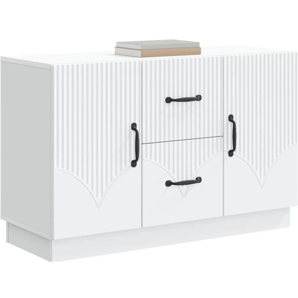 vidaXL Dressoir Wit 89 x 34,5 x 57 cm Bewerkt hout