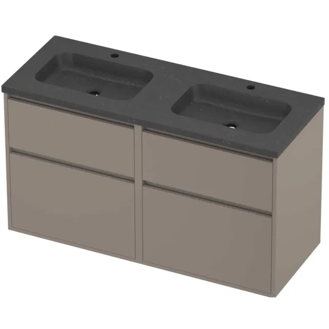 Proline Rollo Badmeubelset Hardsteen Elegant Greeploos 120x46x67 cm Blue Stone Clay Beige