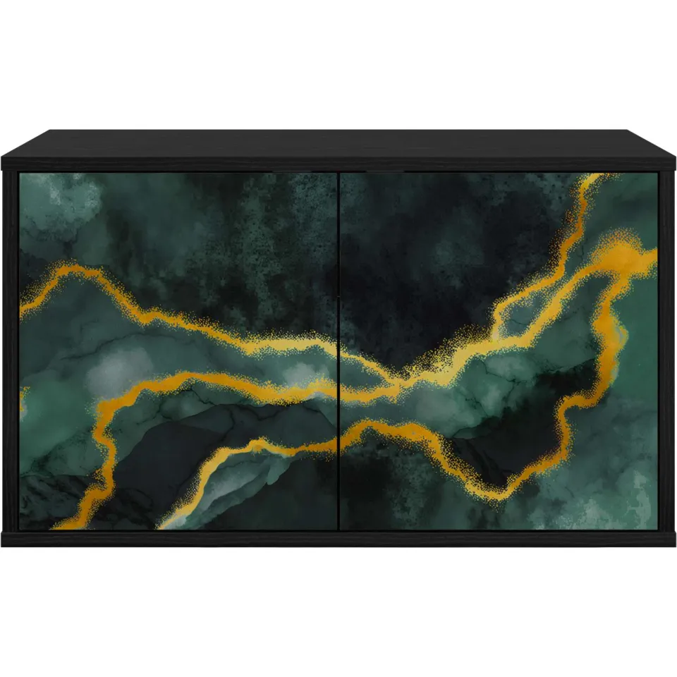 vidaXL Wandgemonteerd tv-meubel WIJHE 69 x 33 x 40 cm Zwart eiken, foto 4