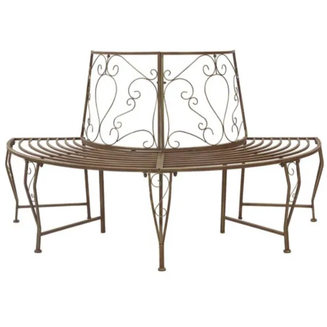 vida xl Boom bank 4-Aantal zitplaatsen 160 x 80 x 89 cm Staal Antiek bruin