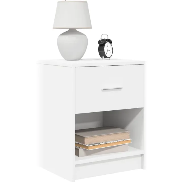 vidaXL Nachtkastjes 2 st met lade 40x34x50 cm wit