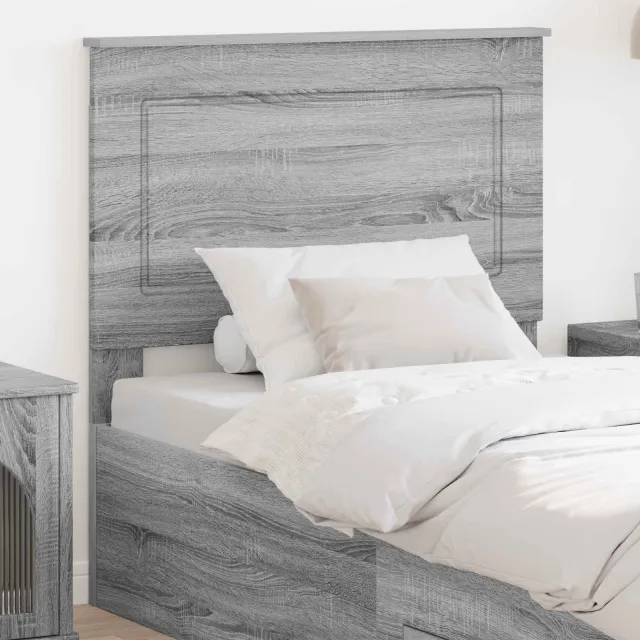 vidaXL Hoofdbord Grijze Sonoma 100 cm Geconstrueerd hout Grijs