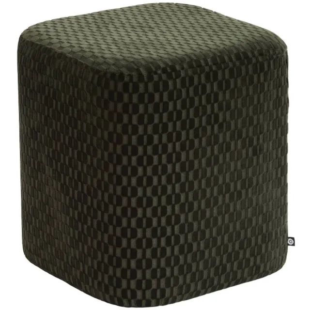 Atmosphera Créateur d'intérieur® Selia poef, vierkant, 35 x 35 cm, groen