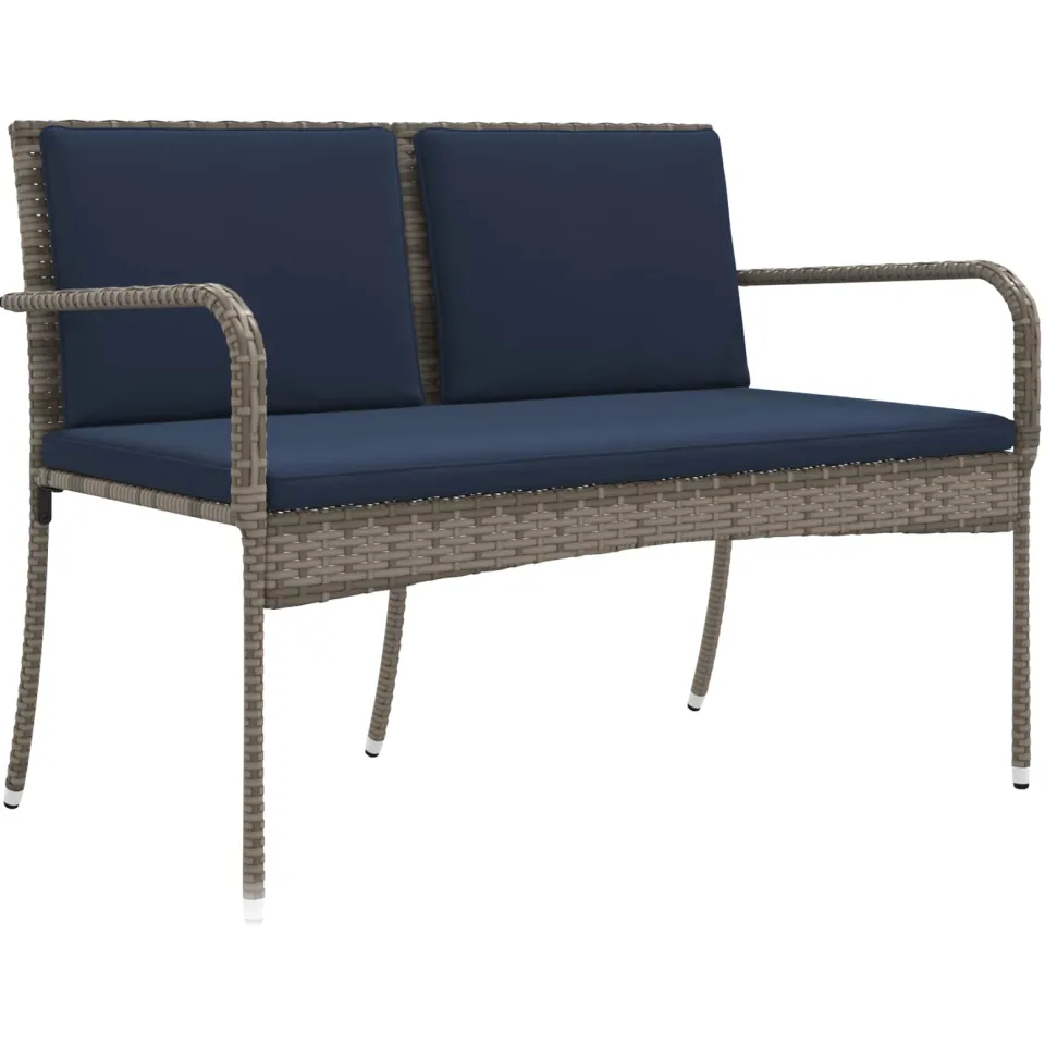 vidaXL Tuinset Grijs poly rattan, foto 4