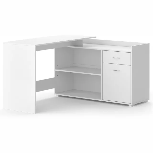 Vicco Noira Hoekbureau – 135 x 77 cm met lade Wit