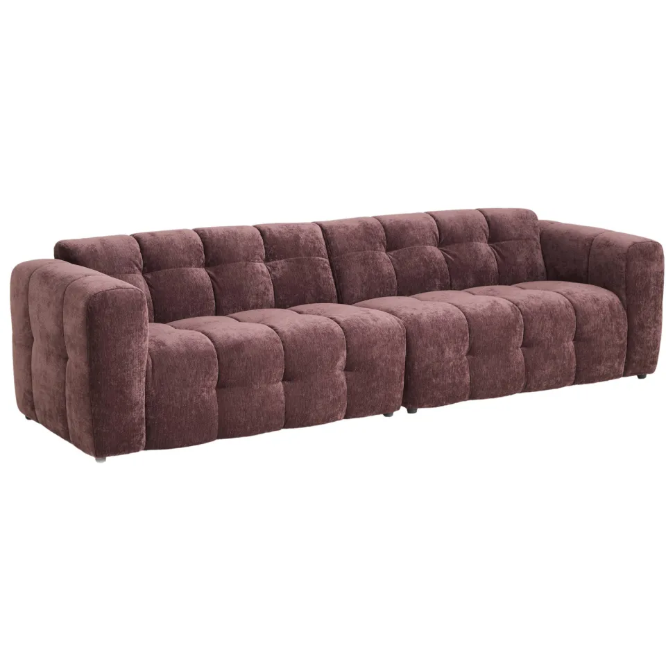 NOUS Living 4-zitsbank Lina burgundy, foto 6