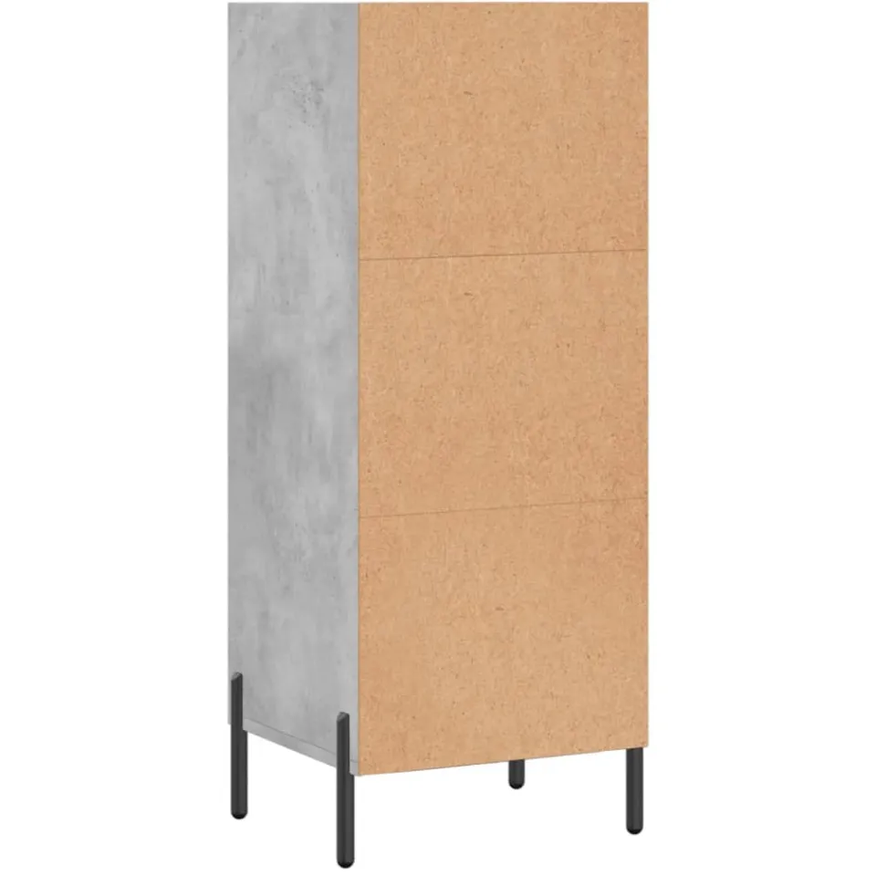 vidaXL Dressoir 34,5x32,5x90 cm bewerkt hout betongrijs grijs, foto 4