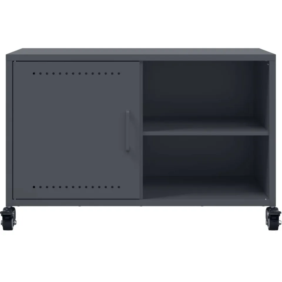 vidaXL Tv-meubel 68x39x43,5 cm staal antracietkleurig, foto 4