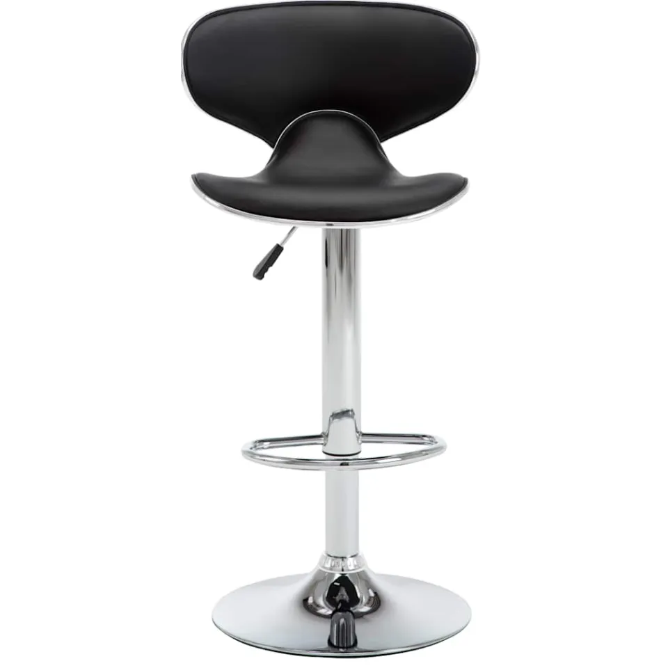 vidaXL Barstoelen 2 st kunstleer zwart, foto 4