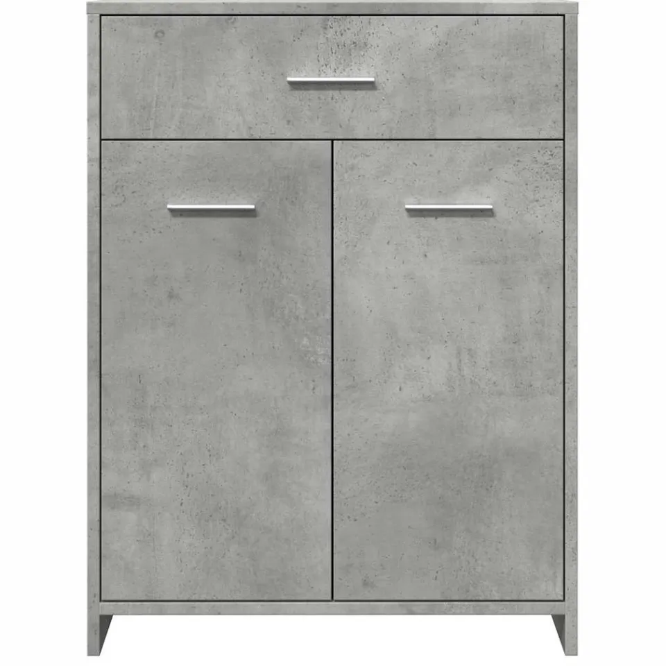 vidaXL Badkamerkast 60x33x80 cm spaanplaat betongrijs grijs, foto 4