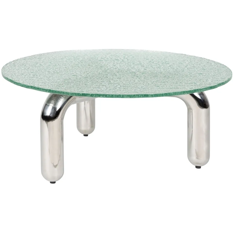 Dutchbone Marly salontafel rond 80 cm zilver, foto 2