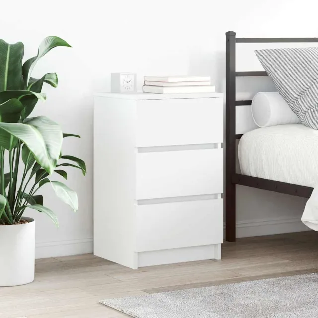 vidaXL Nachtkastjes met 3 lades 2 st 39x35x65 cm wit