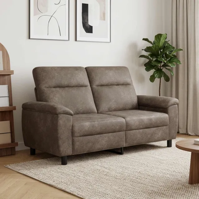 vidaXL Bank Donkergrijs 178 x 90 x 95 cm Nep Suede Leer