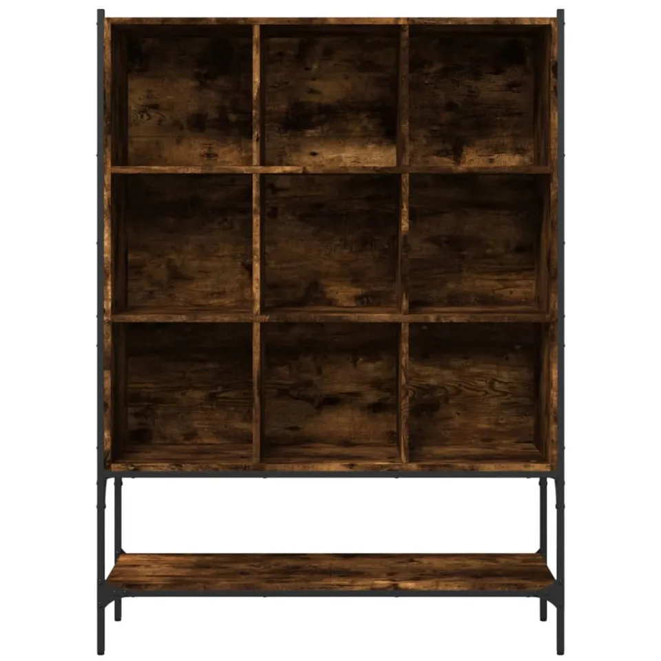 vidaXL Boekenkast 102x30x141,5 cm bewerkt hout gerookt eikenkleurig, foto 4