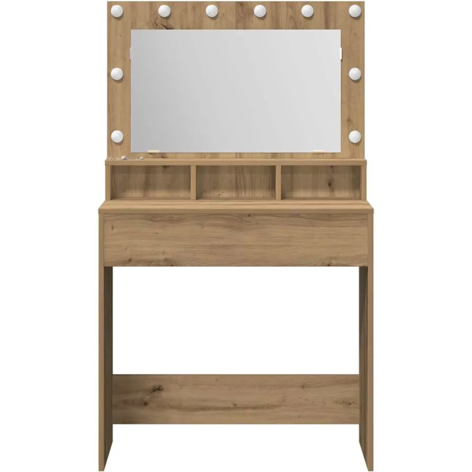 vidaXL Plafondtafel Artisan Eiken 75,5 x 41 x 135 cm Bewerkt hout, foto 3