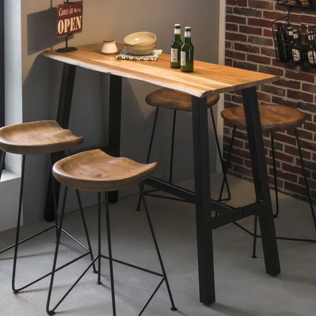 Artistiq Living Artistiq Boomstam Bartafel 'Eriko' Acaciahout, 125 x 51cm, kleur Naturel