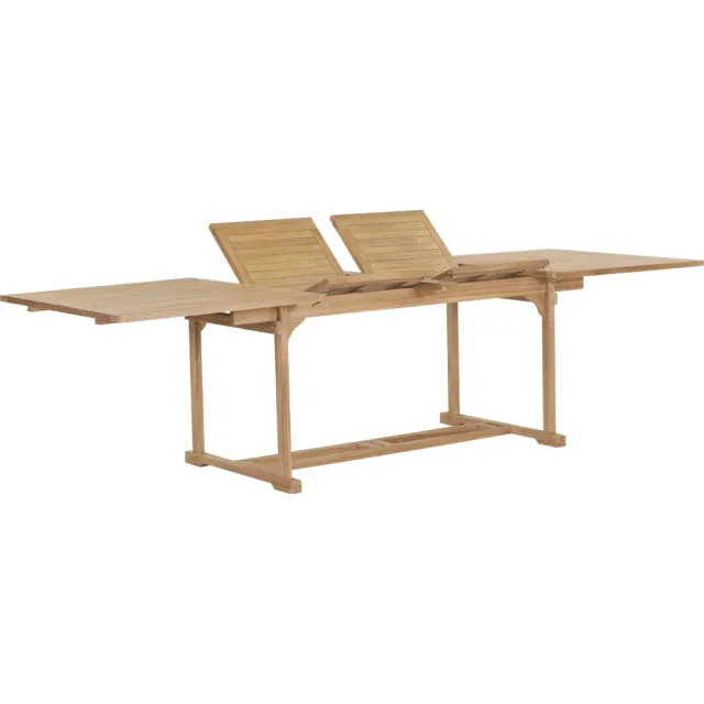 vidaXL Tuintafel verlengbaar 180-280x100x75 cm massief teakhout Bruin