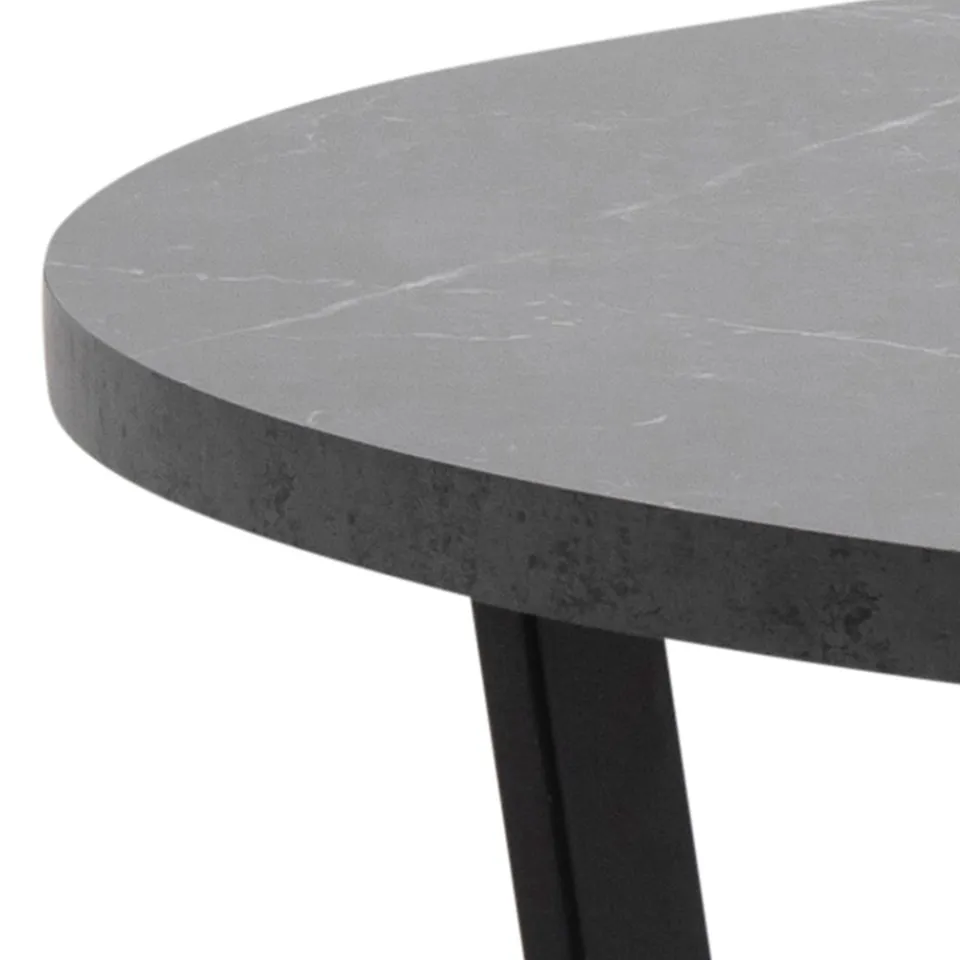 Lisomme Brynn ronde eettafel marmerlook zwart - Ø 110 cm, foto 5