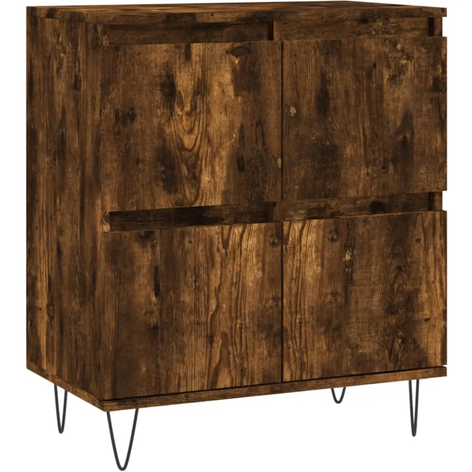 vidaXL Dressoirs 2 st bewerkt hout gerookt eikenkleurig, foto 4