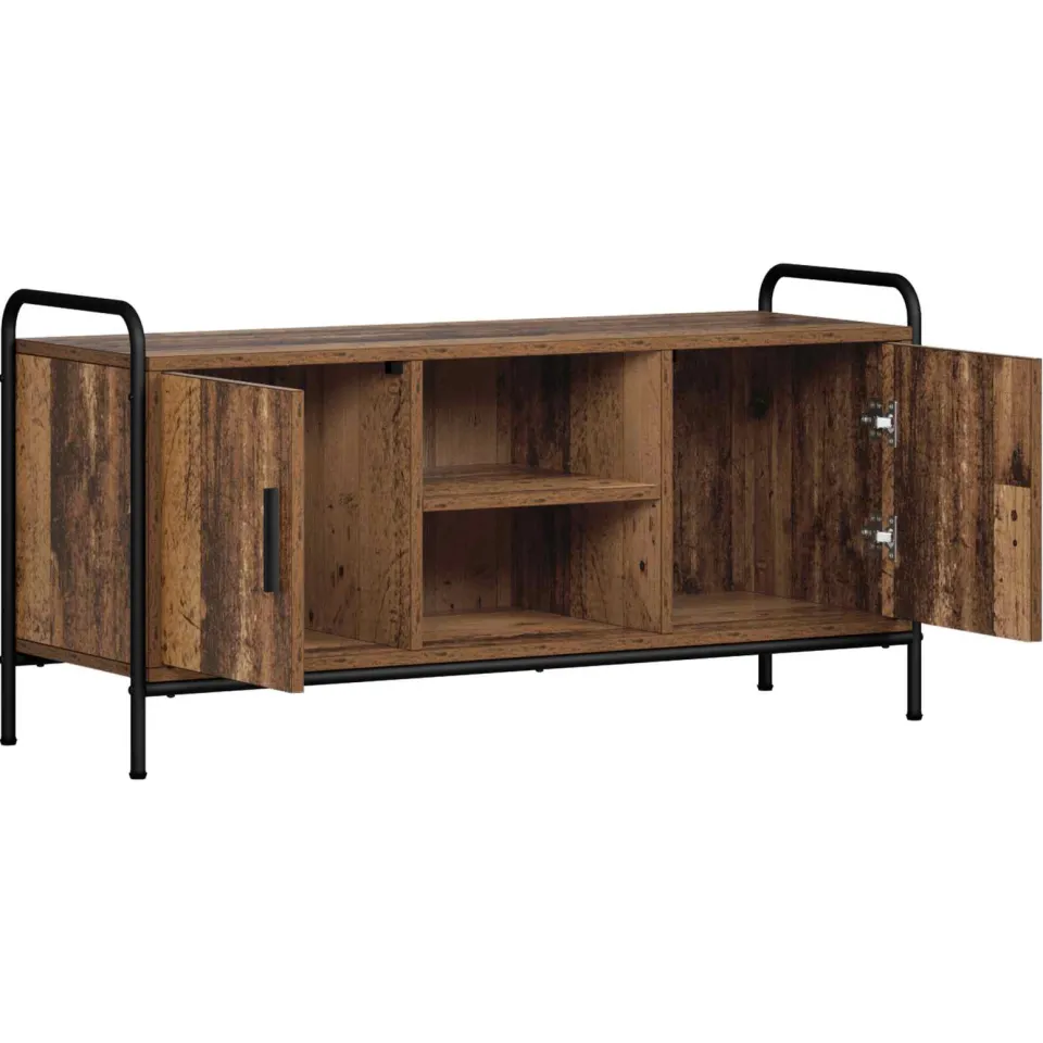 vidaXL Tv-meubel 99 x 33 x 50 cm Oud hout Bewerkt hout Bruin