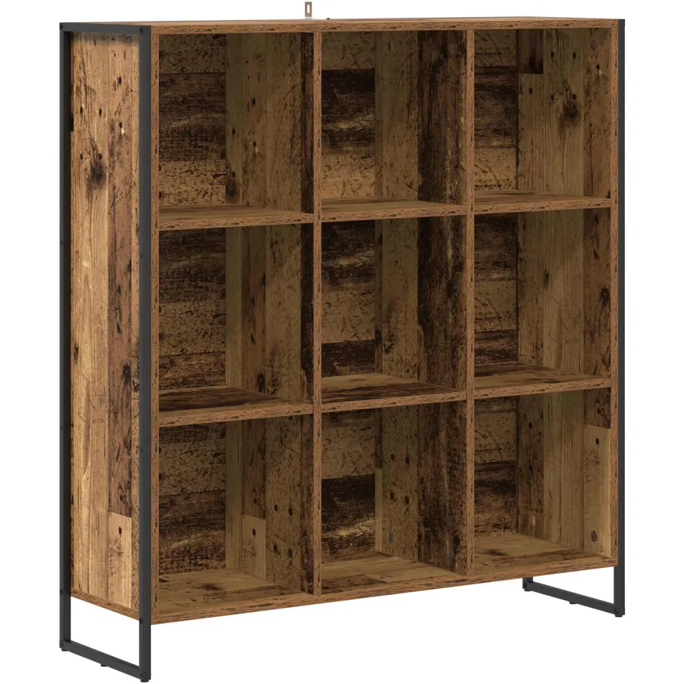 vidaXL Boekenkast Oud hout 99,5 x 30 x 108 cm Bewerkt hout bruin, foto 3