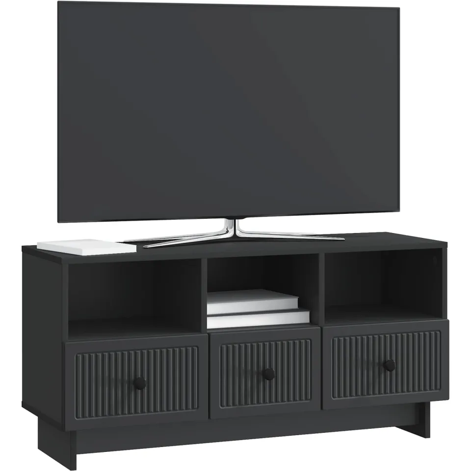 vidaXL TV-kast met lade Zwart 102 x 34,5 x 50 cm Bewerkt hout