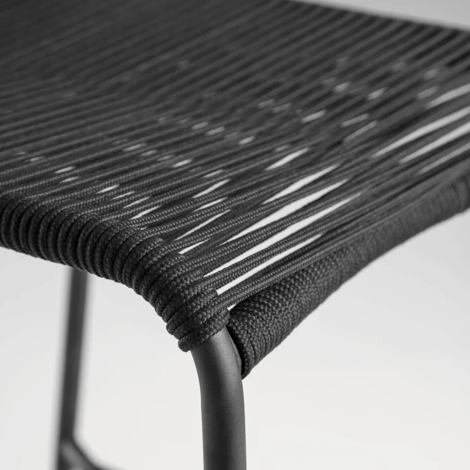 Kave Home Lambton outdoor barkruk zwart, foto 8