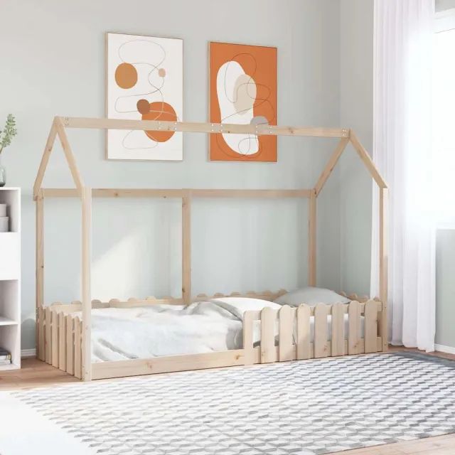 vidaXL Bedhuis massief grenenhout 80x200 cm Bruin